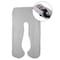Hastings Home Full Body 100 percent Cotton Replacement Pillowcase U-Shaped with Zipper for Body/Pregnancy (Gray) 437865JBD - alternate 1